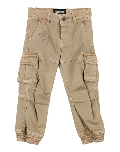 FRED MELLO Casual trouser Sand 98% Cotton, 2% Elastane