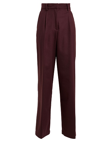 FORTE_FORTE Casual trouser Burgundy 80% Wool, 20% Polyamide