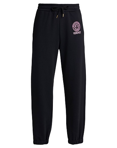 VERSACE Pantalone Nero 100% Cotone