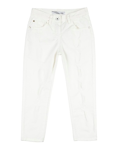 RELISH Casual trouser GIRL White 98% Cotton, 2% Elastane