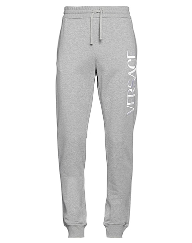 VERSACE Athletic pant Grey 100% Cotton, Elastane