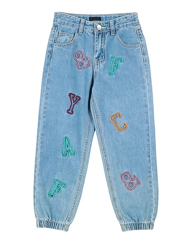FUN & FUN Denim trousers Blue 99% Cotton, 1% Elastane