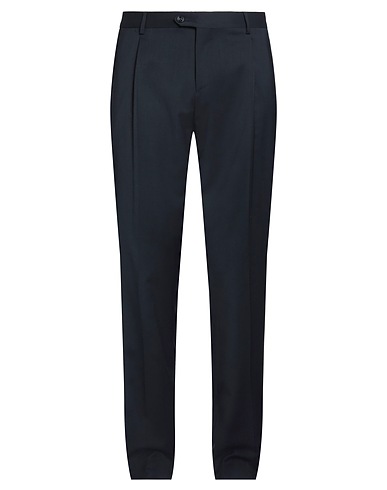 LARDINI Casual trouser Midnight blue 98% Wool, 2% Elastane