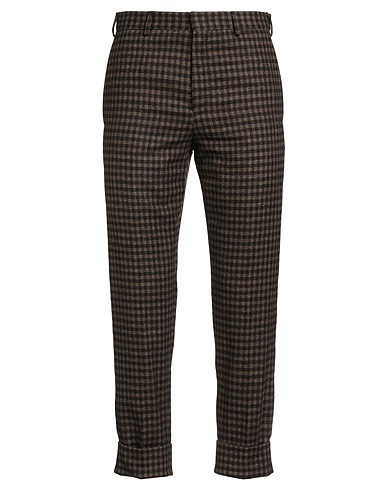 PT Torino Casual pants Dark brown 83% Virgin Wool, 8% Silk, 8% Linen, 1% Elastane