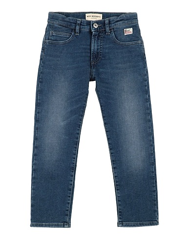 ROŸ ROGER'S Denim trousers Blue 83% Cotton, 15% Polyester, 2% Rubber