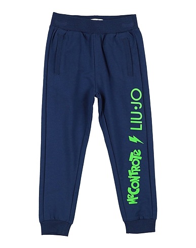 LIU •JO MAN Casual trouser ME CONTRO TE Navy blue 95% Cotton, 5% Elastane