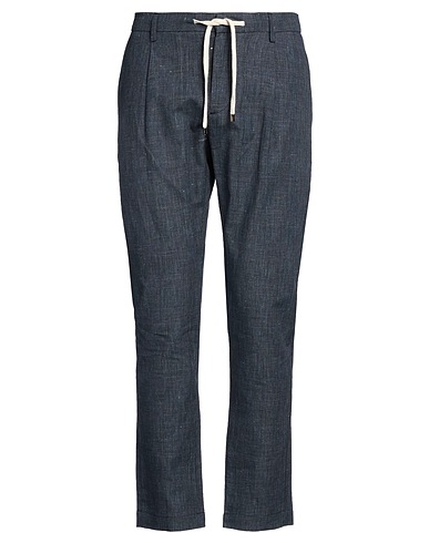 YAN SIMMON Casual pants Slate blue 51% Cotton, 49% Linen