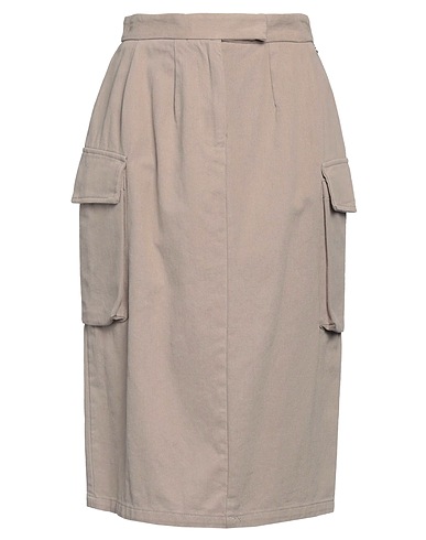 DIXIE Midi skirt Grey 100% Cotton