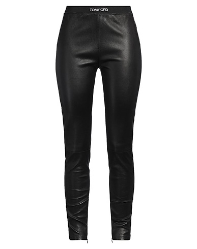 TOM FORD Leggings Black Lambskin, Polyester, Elastane