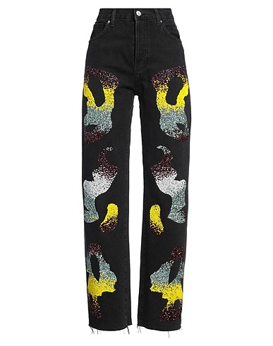 GERMANIER Denim trousers Black 100% Cotton