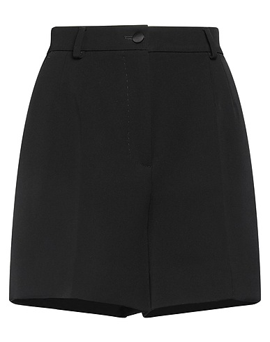 DOLCE&GABBANA Shorts & Bermuda Black 90% Virgin Wool, 8% Silk, 2% Polyester