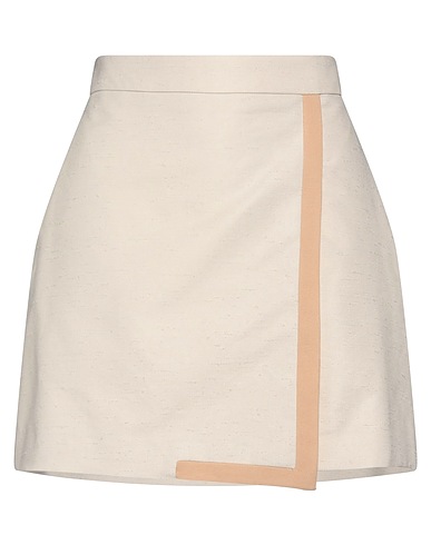 FENDI Mini skirt Beige 57% Cotton, 43% Viscose