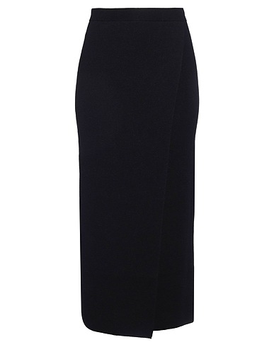 MAX MARA Long skirt Midnight blue 70% Wool, 30% Cashmere
