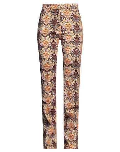 ETRO Denim trousers Chocolate brown 99% Cotton, 1% Elastane