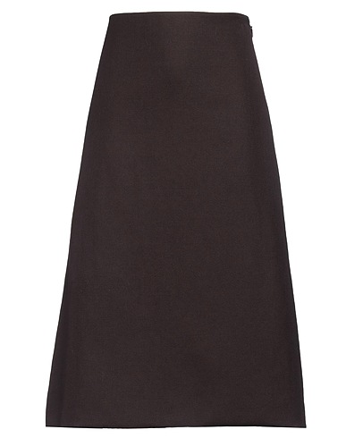 FENDI Midi skirt Dark brown 100% Virgin Wool