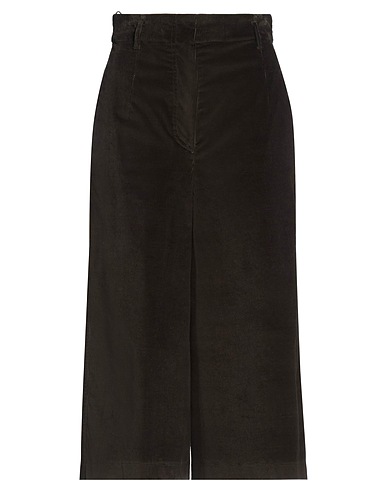 MAX MARA Casual trouser Dark green 98% Cotton, 2% Elastane