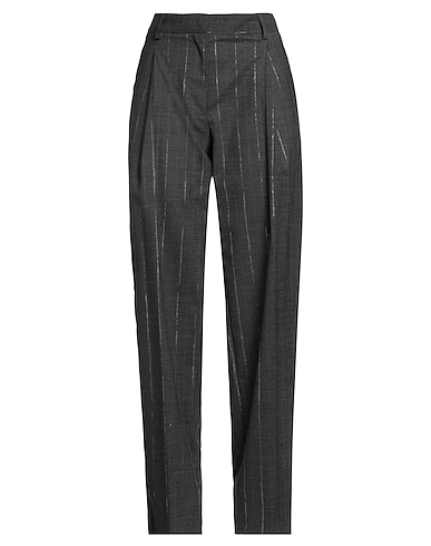 GRIFONI Casual trouser Charcoal 54% Polyester, 44% Virgin Wool, 2% Elastane
