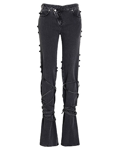 MCQUEEN Bootcut Jeans Black 100% Cotton