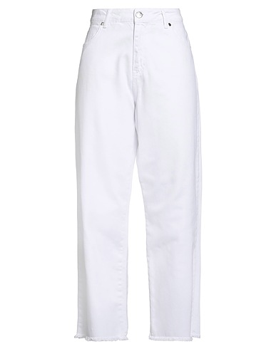 GAëLLE Paris Denim trousers White 100% Cotton