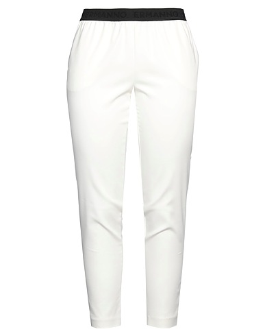 ERMANNO FIRENZE Pantalone Off white 75% Cotone, 22% Poliammide, 3% Elastan, Poliestere