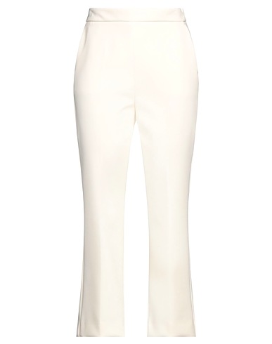MAX MARA Casual trouser Ivory 89% Polyester, 11% Elastane