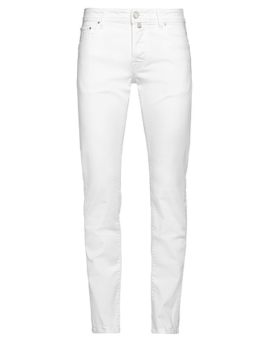 JACOB COHЁN Denim trousers White 93% Cotton, 5% Elastomultiester, 2% Elastane, Polyester