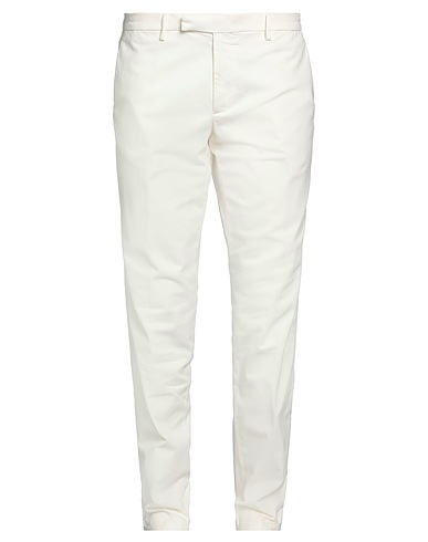 LARDINI Casual trouser Cream 97% Cotton, 3% Elastane