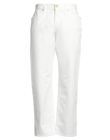 BALMAIN Denim trousers White 100% Cotton