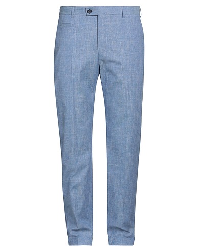 STRELLSON Casual pants Light blue 43% Cotton, 26% Wool, 18% Viscose, 11% Linen, 2% Elastane
