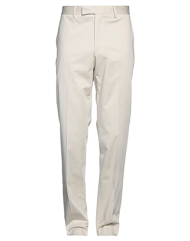 LARDINI Casual pants Off white 97% Cotton, 3% Elastane