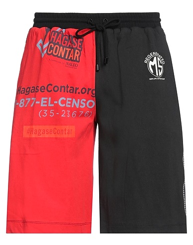MARINE SERRE Shorts & Bermuda Red 100% Cotton, Recycled polyamide, Recycled elastane
