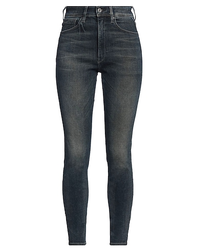 G-STAR RAW Denim pants Blue 92% Cotton, 6% Elastomultiester, 2% Elastane, Cow leather