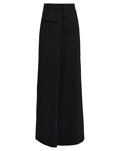 MM6 MAISON MARGIELA Gonna lunga Nero 69% Poliestere, 30% Viscosa, 1% Elastan