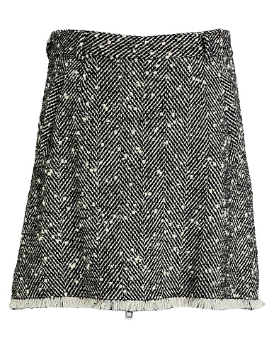 DOLCE&GABBANA Mini skirt Black 75% Virgin Wool, 9% Polyamide, 8% Alpaca wool, 8% Mohair wool