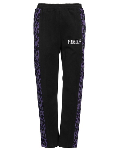 PLEASURES Casual trouser Black 86% Polyester, 6% Rayon, 5% Wool, 3% Elastane