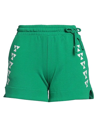 WOC WRITING ON COVER Shorts & Bermuda Green 100% Cotton