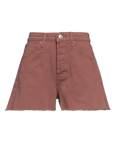 VICOLO Shorts jeans Marrone 100% Cotone