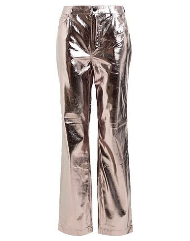 GUESS Casual trouser Bronze 100% Polyester, Polyurethane coated