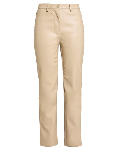 GUESS Casual pants Beige 100% Polyester, Polyurethane coated