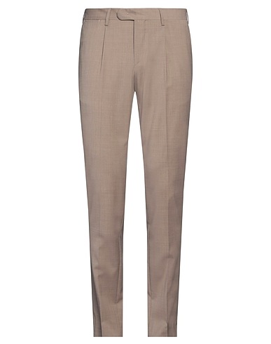 DEVORE INCIPIT Casual trouser Taupe 70% Wool, 28% Polyester, 2% Elastane