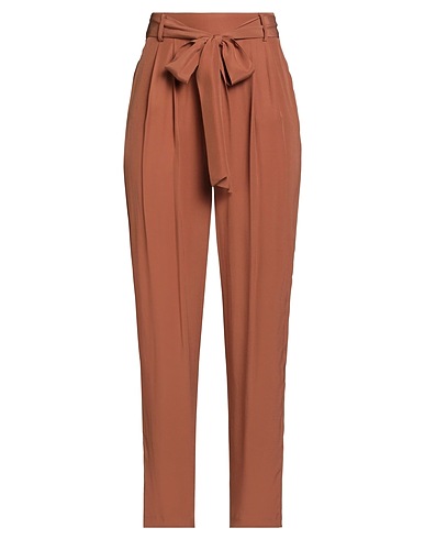 W LES FEMMES by BABYLON Casual trouser Brown 100% Viscose
