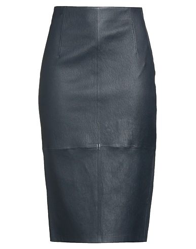 DESA 1972 Midi skirt Midnight blue 100% Leather