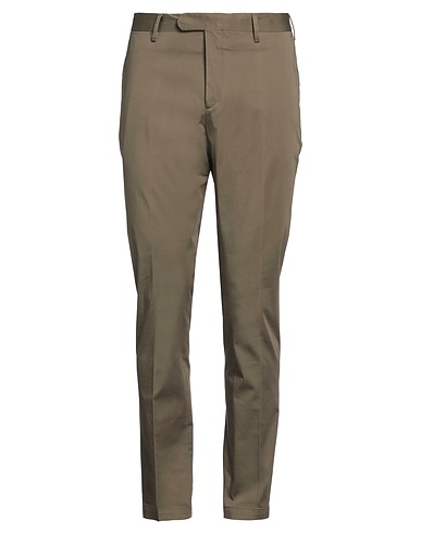 DEVORE INCIPIT Casual trouser Military green 97% Cotton, 3% Elastane