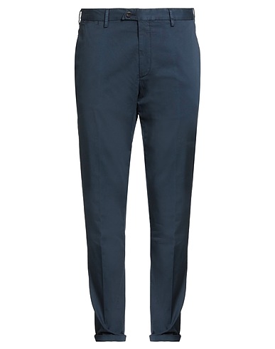 DEVORE INCIPIT Casual trouser Navy blue 93% Cotton, 6% Silk, 1% Elastane