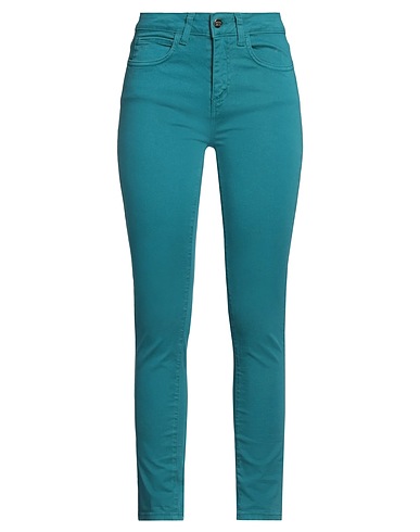 FRACOMINA Casual trouser Deep teal 98% Cotton, 2% Elastane