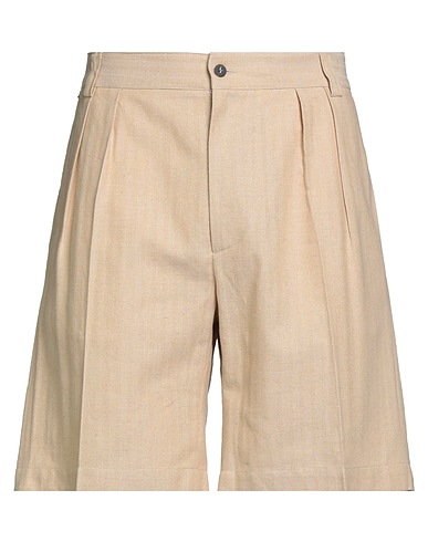 MESSAGERIE Shorts & Bermuda PATRIZIO PISCAGLIA Sand 75% Cotton, 10% Linen, 10% Acrylic, 5% Other Fibres