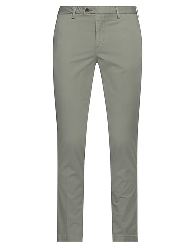DEVORE INCIPIT Casual trouser Military green 96% Cotton, 4% Elastane