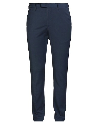 DEVORE INCIPIT Casual trouser Navy blue 70% Wool, 28% Polyester, 2% Elastane