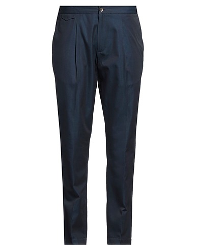 DEVORE INCIPIT Casual pants Midnight blue 92% Cotton, 6% Silk, 2% Elastane
