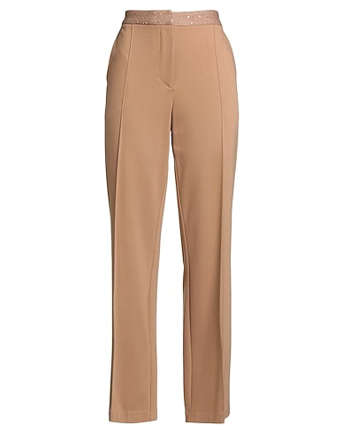 LE TRICOT PERUGIA Casual trouser Camel 71% Viscose, 24% Polyamide, 5% Elastane, Virgin Wool, Polyester